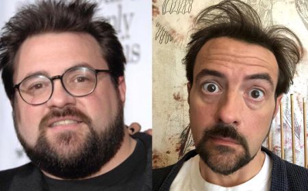 A before and after picture of Kevin Smith.